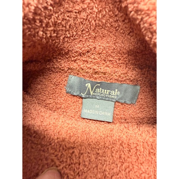 Naturals Reflections Rust Orange Fuzzy Mock Neck  Sweater Women's Medium - Picture 2 of 6